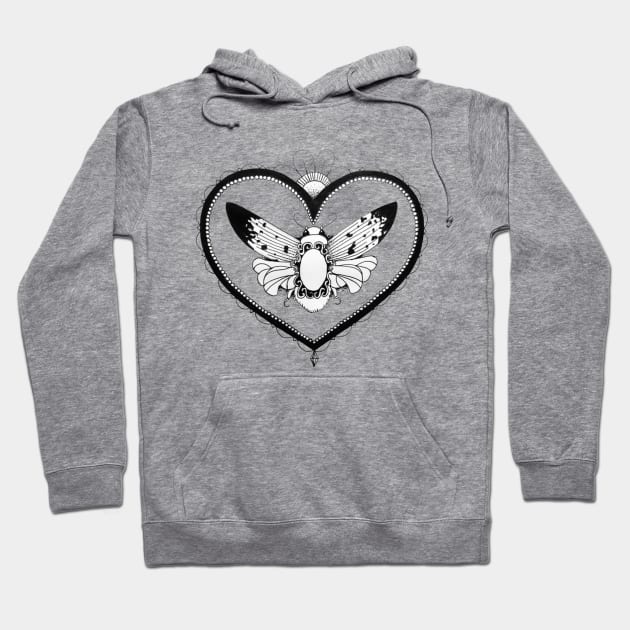 Insects In Heart Frames ~ First bug Hoodie by torpikem